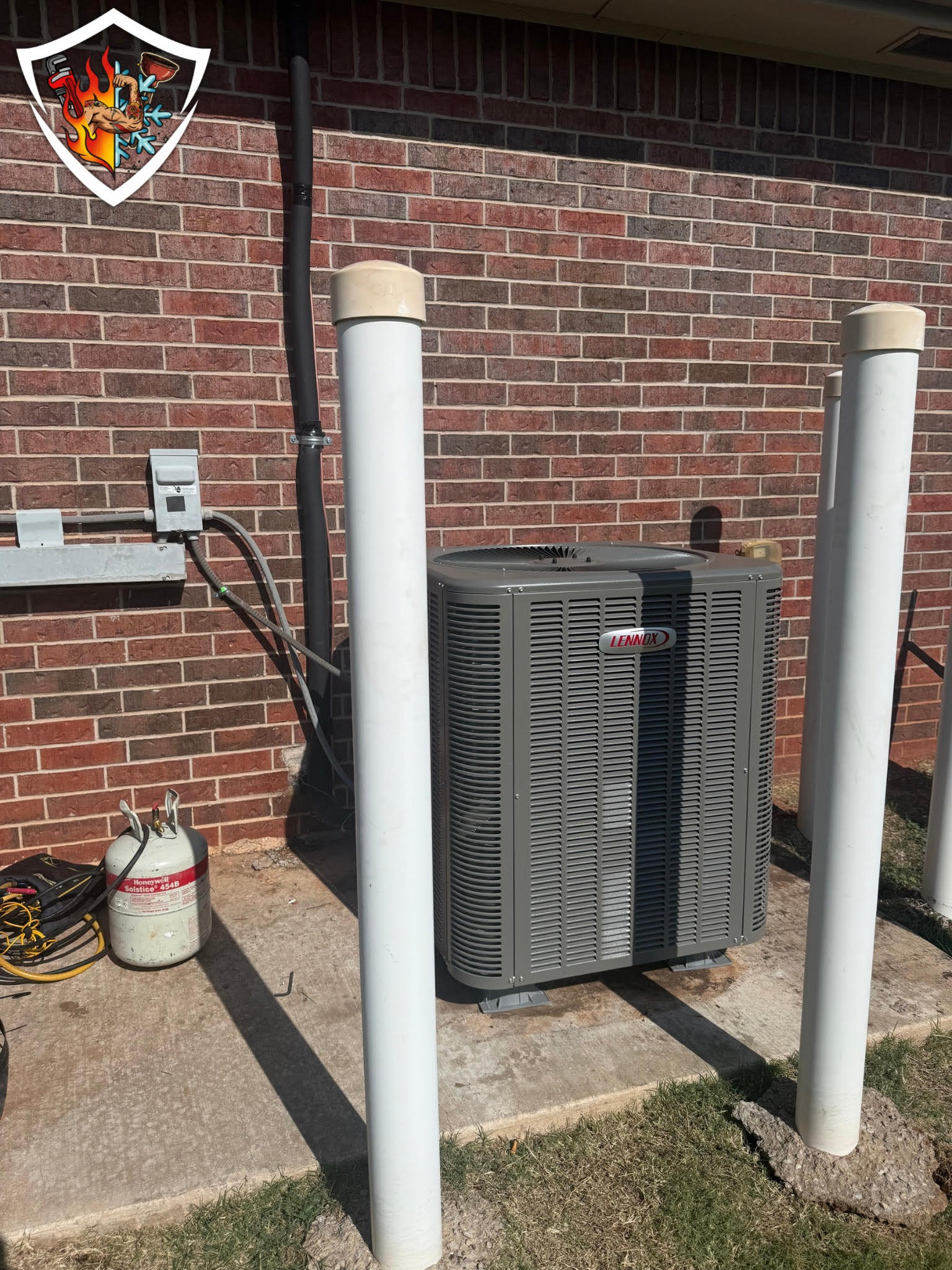 Lennox AC unit installed by TradeStrong in Moore, Oklahoma